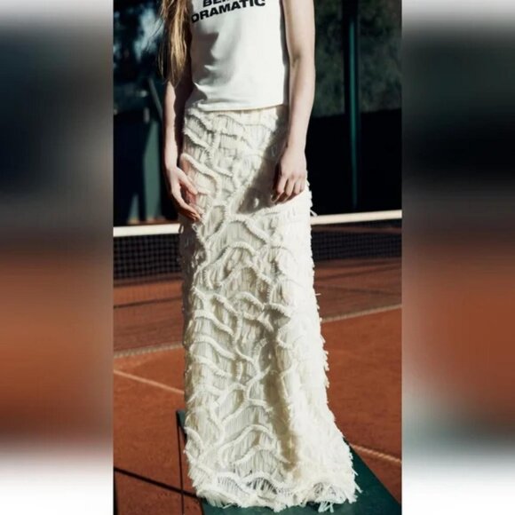 ZARA LONG SEQUIN SKIRT - Picture 4 of 8